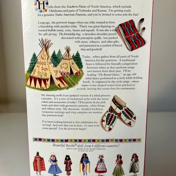 Barbie Native American,Third Edition.Dolls of the World-Mattel#12699, New in Box - Picture 8 of 10